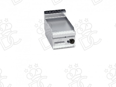 Fry-Top à gaz de comptoir 1/2 module plaque lisse en acier inoxydable