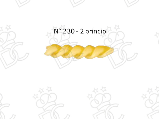 Trafila n. 230 in teflon per fusilli (2 principi)
