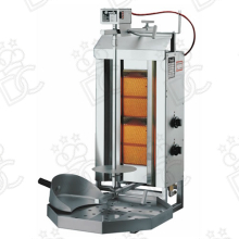 Gas gyros machine with 2 vertical burners - meat capacity 15 kg