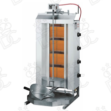 Gas gyros machine with 4 vertical burners - meat capacity 50 kg