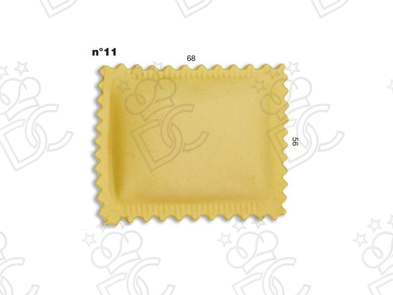 Ravioli mold No. 11 - Size mm 68x56 - Weight gr 25
