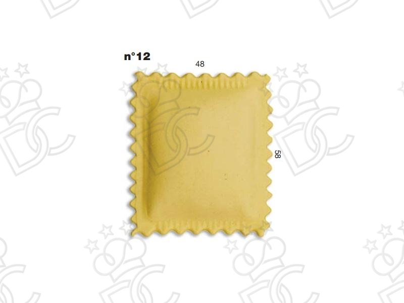 Ravioli mold No. 12 - Size mm 48x58 - Weight gr 14