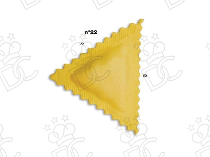 Stampo ravioli N° 22 - Dim. mm 85x65 -  Peso gr 20