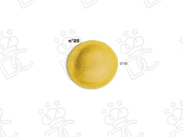 Stampo ravioli N° 25 - Dim. mm Ø40 -  Peso gr 8