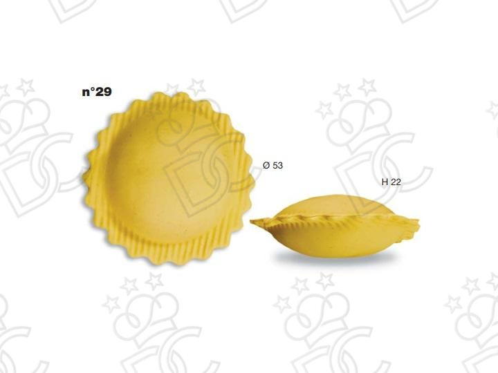 Ravioli mold No. 29 - Size mm Ø53 - h22* - Weight gr 23