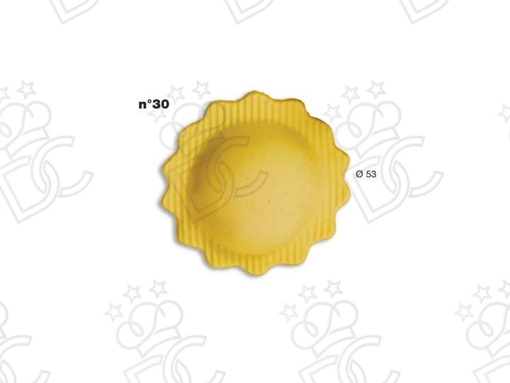 Stampo ravioli N° 30 - Dim. mm Ø53 -  Peso gr 6