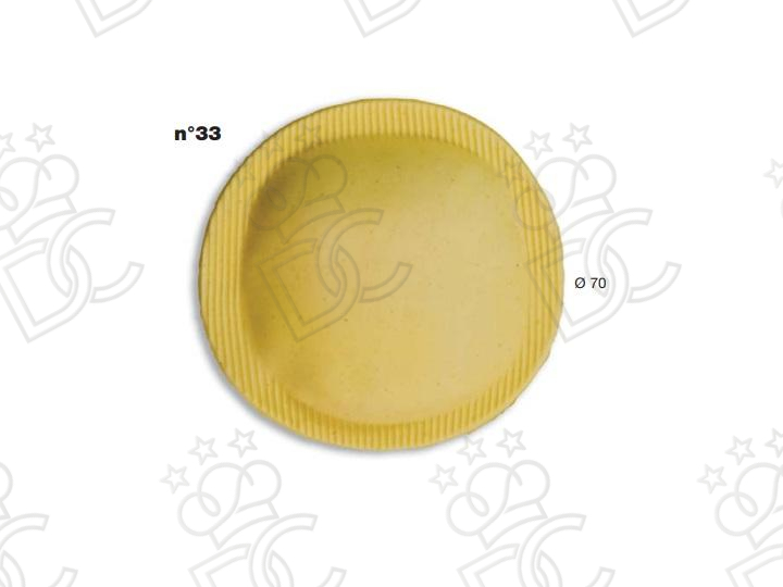Ravioli mold No. 33 - Size mm Ø70 - Weight g 20