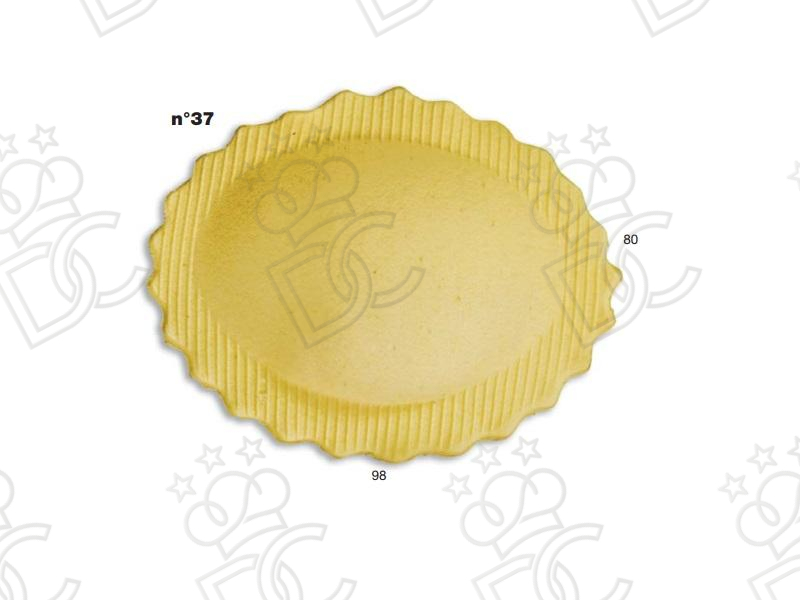 Ravioli mold No. 37 - Size mm 98x80 - Weight gr 60