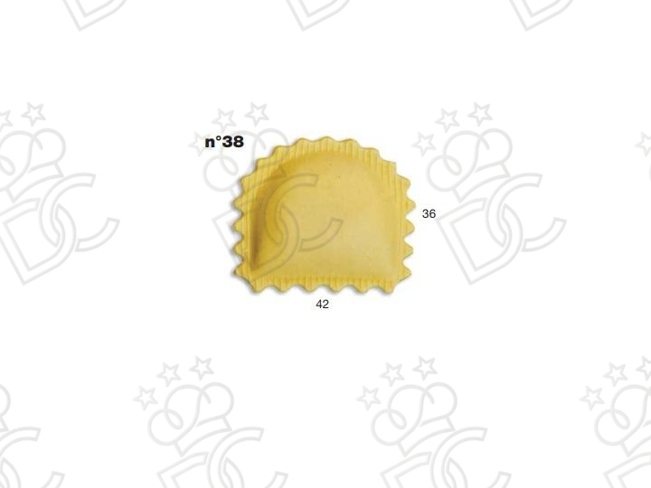 Ravioli mold No. 38 - Size mm 42x36 - Weight g 8.5