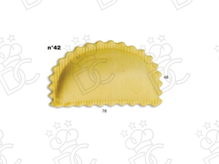 Ravioli mold No. 42 - Size mm 78x48 - Weight gr 29