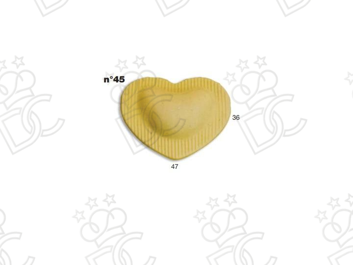 Moule à raviolis Spéciaux N° 45 - Dim. mm 47x36 - Poids gr 7