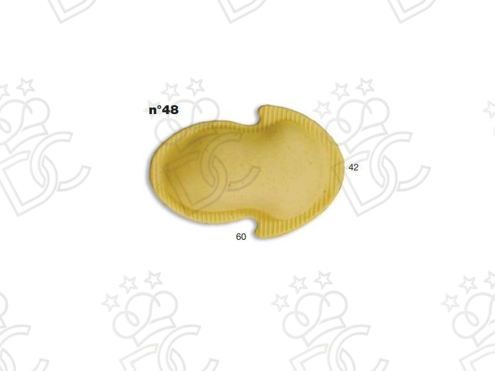 Stampo ravioli Speciali N° 48 - Dim. mm 42x60 -  Peso gr 17,5