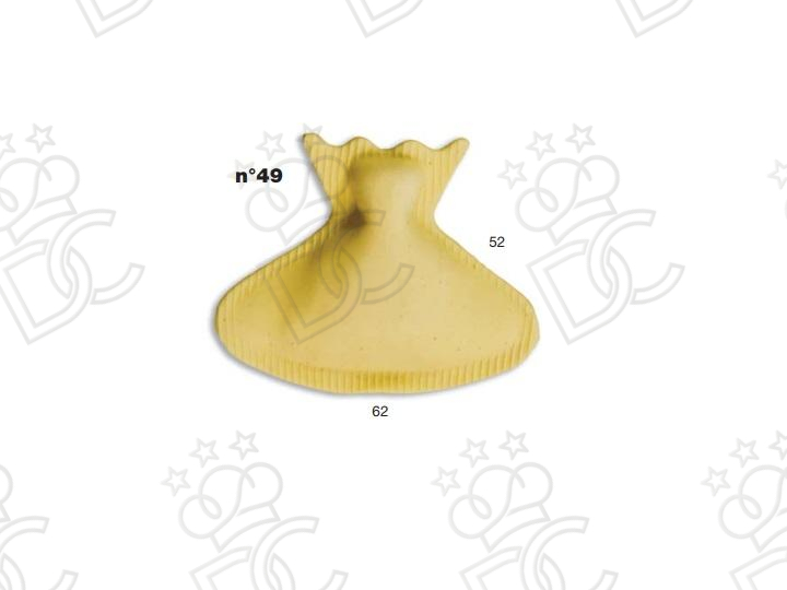 Special Ravioli Mold No. 49 - Size mm 62x52 - Weight g 13.5