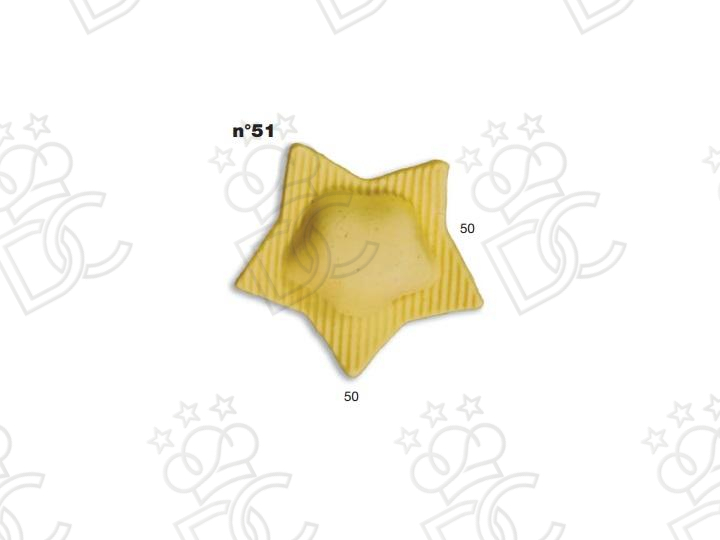 Stampo ravioli Speciali N° 51 - Dim. mm 50x50 -  Peso gr 10