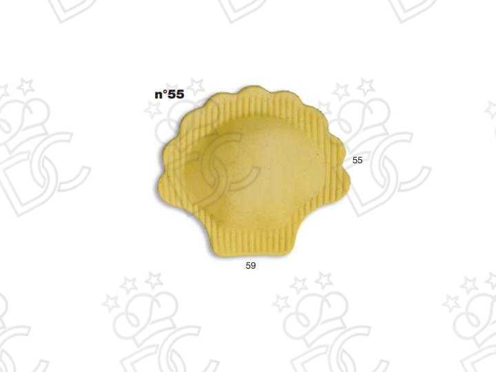 Moule à raviolis Spéciaux N° 55 - Dim. mm 59x55 - Poids gr 13,5