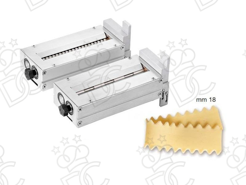 Gruppo taglio per la produzione di fettuccine/pappardelle 18mm - Bordo Festonato