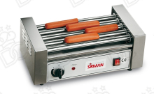 Cuiseur à saucisses 5 rouleaux en acier inoxydable