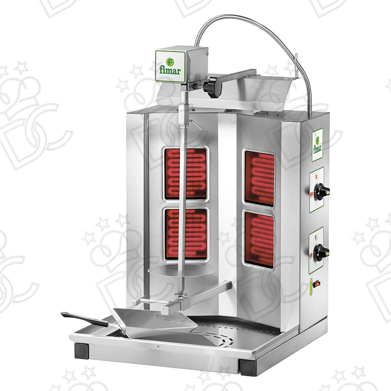 Electric gyros for kebab, capacity 5/10 Kg - 4 heating elements