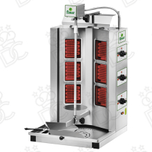 Electric gyros machine for kebab, capacity 10/30 Kg - 6 heating elements
