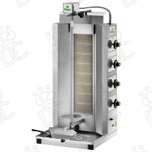 Gas gyros grill for kebab, capacity 30/65 Kg - 8 burners