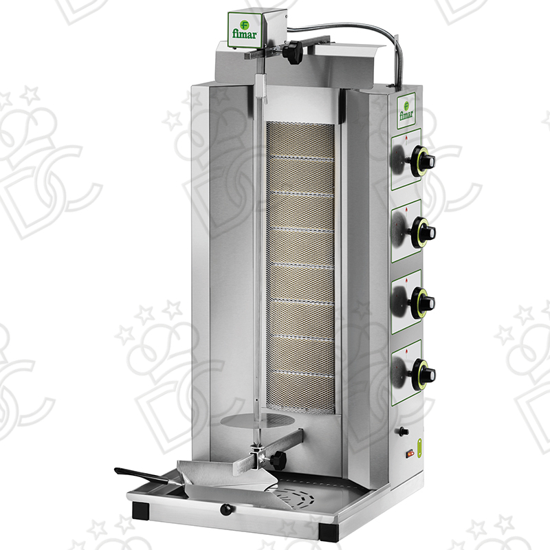 Gyros à gaz pour kebab capacité Kg. 30/65 - 8 brûleurs