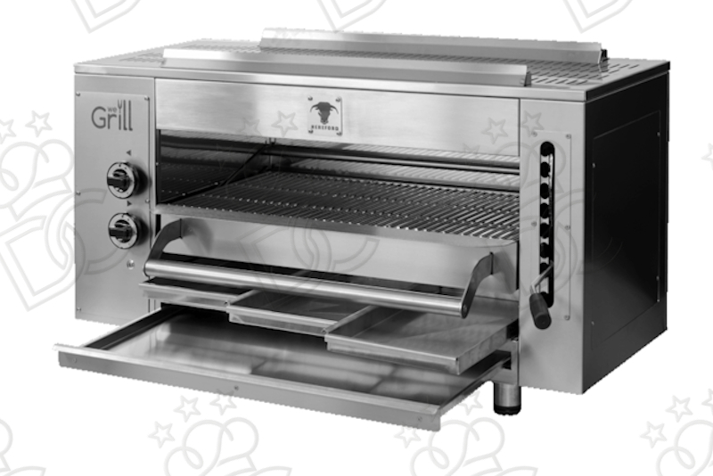 Professional gas Broiler Grill HEREFORD - 2 infrared burners