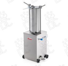 Vertical hydraulic sausage stuffer - 15 lt capacity - single phase