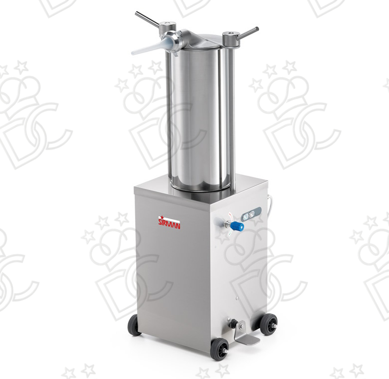 Vertical hydraulic sausage stuffer - 15 lt capacity - three-phase