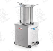 Vertical hydraulic sausage stuffer - 35 lt capacity - single phase