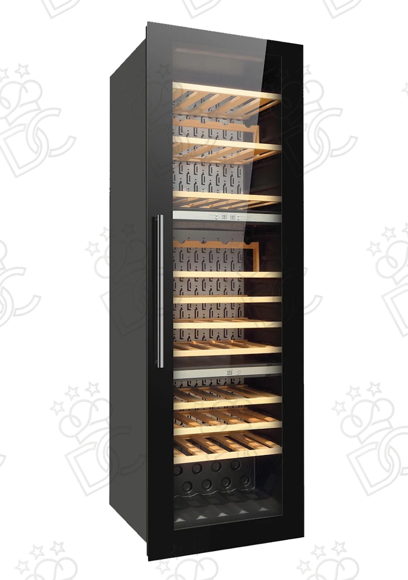 Refrigerated wine cooler - 89 bottles - black