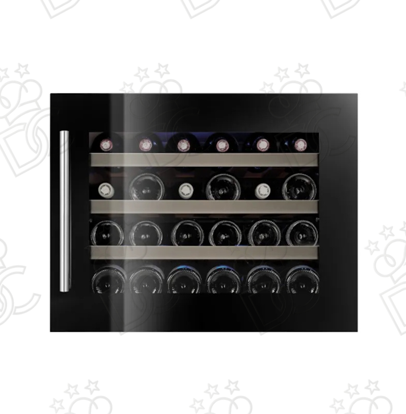 Refrigerated wine cooler - 22 bottles - black