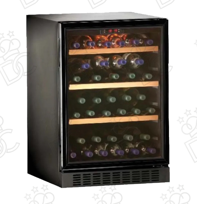 Refrigerated wine cooler - 45 bottles - black
