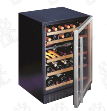 Refrigerated wine cellar - 45 bottles (16+29) - stainless steel door