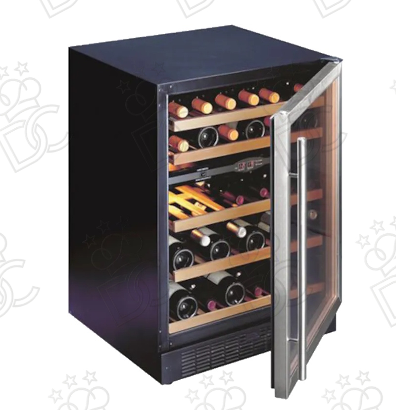 Cave à vin réfrigérée - n° 45 bouteilles (16+29) - porte inox