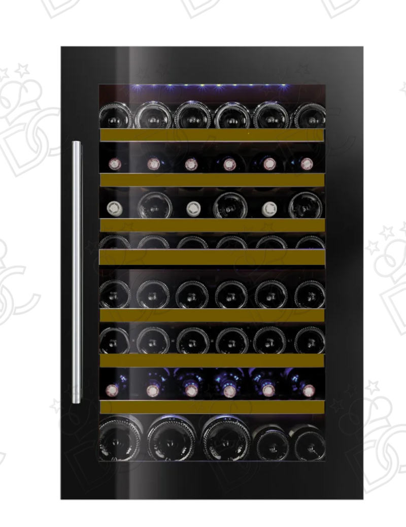 Refrigerated wine cooler - 46 bottles - black