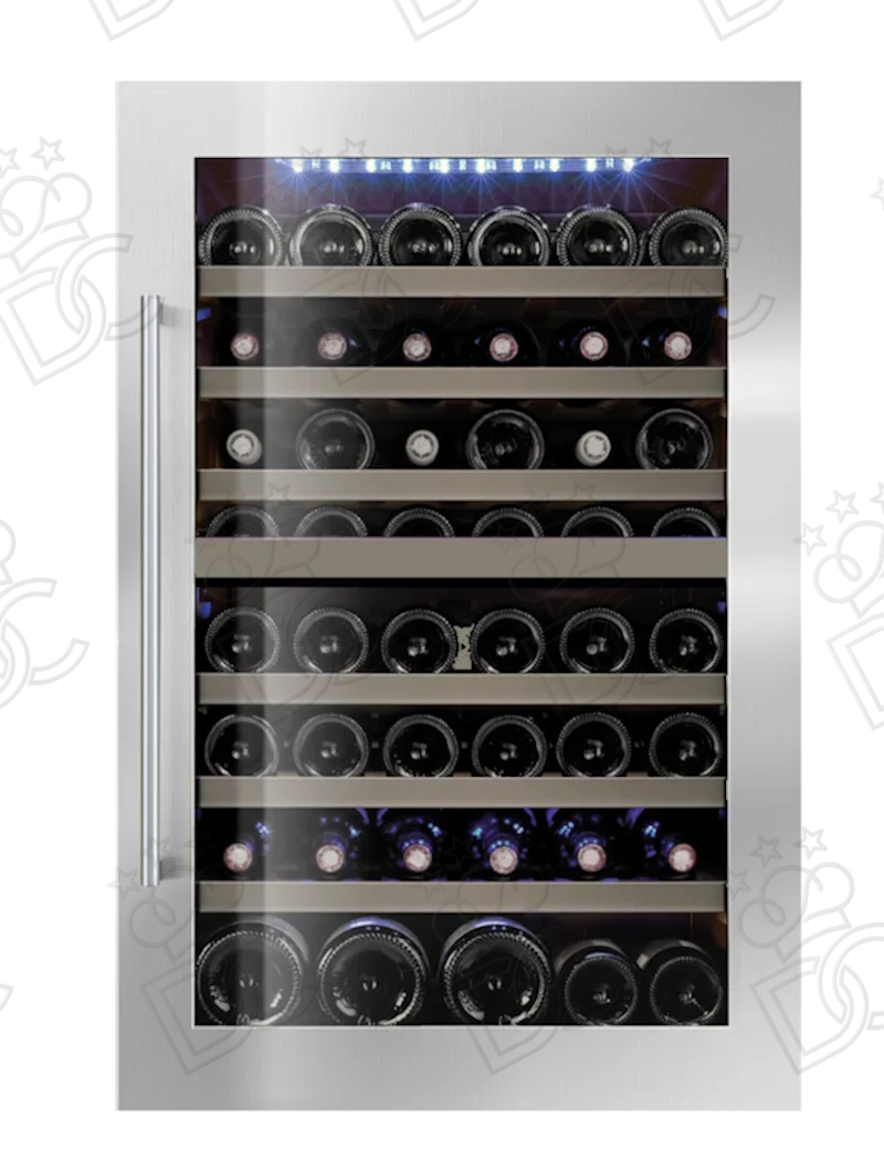 Refrigerated wine cellar - 46 bottles - stainless steel