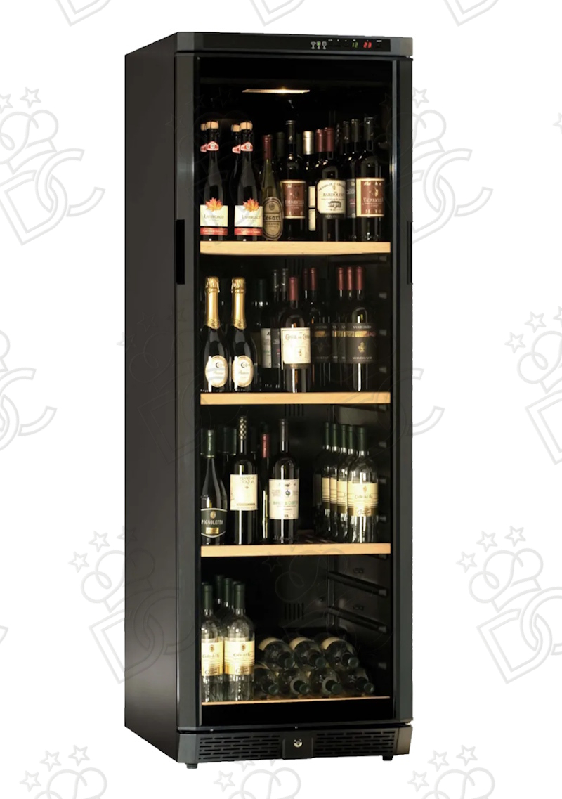 Refrigerated wine cellar - 165 bottles - black