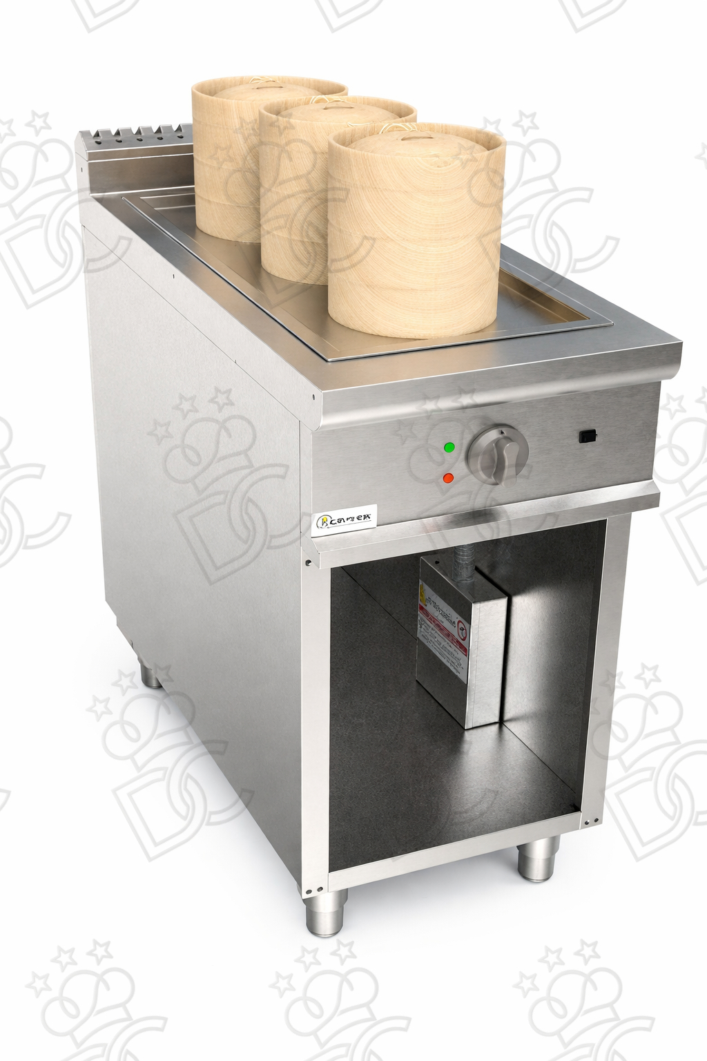 Dim Sum electric steamer - 3 NG stations 1/1 - tank capacity 24 lt - kW 7
