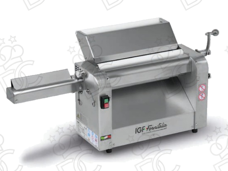 Sfogliatrice con Rulli ruvidi Inox - doppia bocca ingresso sfoglia - cm 42