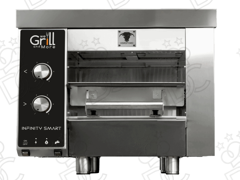 Broiler Grill  elettrico INFINITY SMART HEREFORD - 2 piastre radianti in vetroceramica