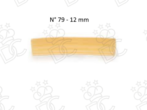 Filière n° 79 en bronze pour maccheroni rayés 12 mm