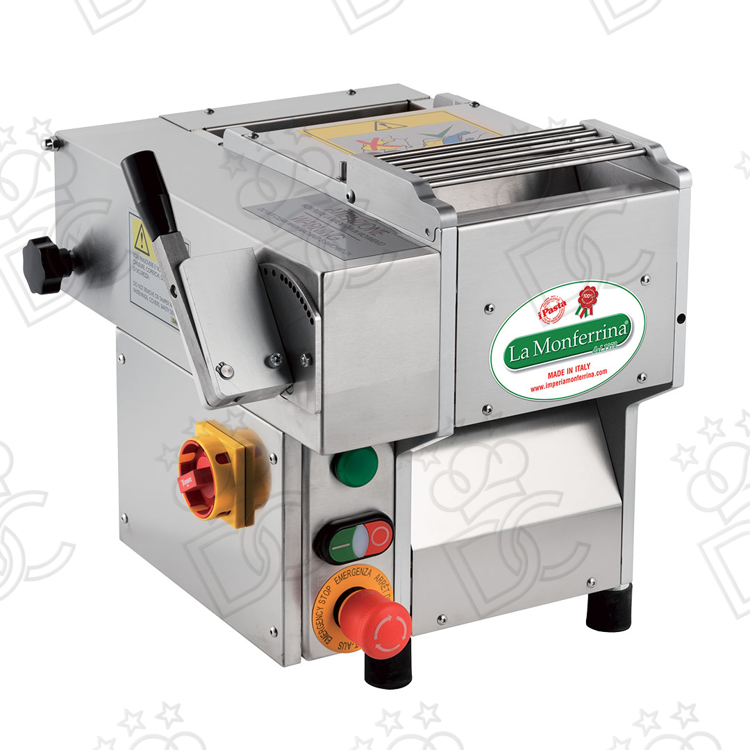 NINA - Sfogliatrice per pasta sfoglia 170 mm con due tagli incorporati (2 e 6 mm)