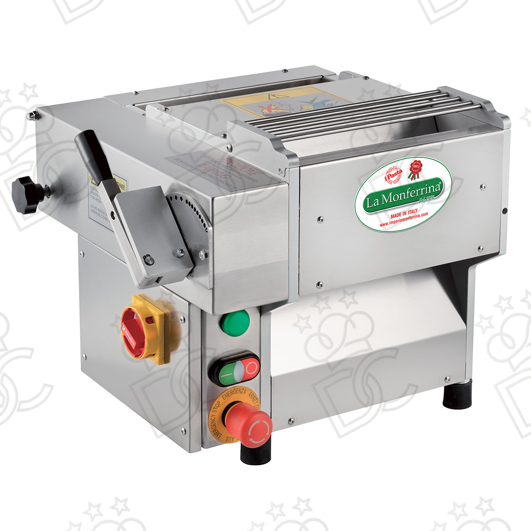 NINA - Sfogliatrice per pasta sfoglia 250 mm con due tagli incorporati (2 e 6 mm)