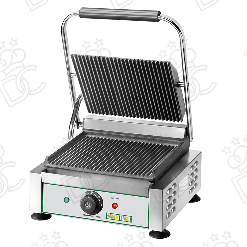 Cast iron toaster grill plate 41x30.5x21 cm - ribbed base and lid