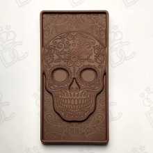 Moule pour tablettes en chocolat CALACA (CRÂNE) - 3 empreintes mm 154x77x9 h