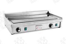 Double glass-ceramic fry-top - smooth surface