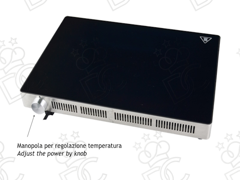 Induction food warming plate in vitroceramic glass - 1 kW