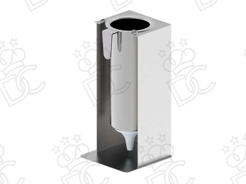 Kit cilindro inox con supporto e imbuto Ø 12 mm