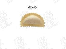 Trafila in bronzo per ravioli mezza luna zigrinata mm 60x40