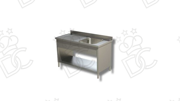 Lavatoio su fianchi 1 vasca + gocciolatoio sx con ripiano